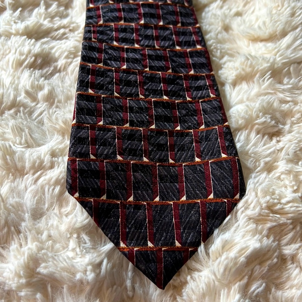 ✨OSCAR DE LA RENTA✨ Mens block patterned necktie.